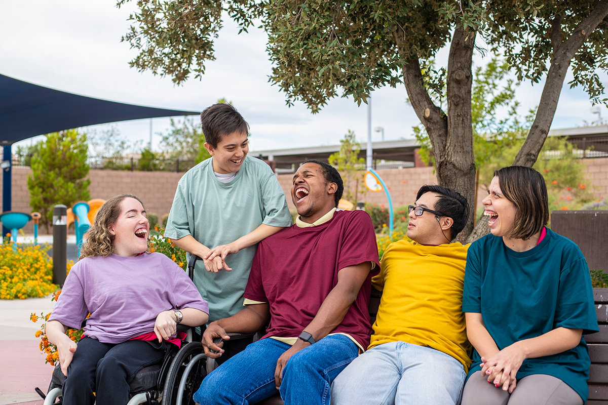 Group of kids laughing 
